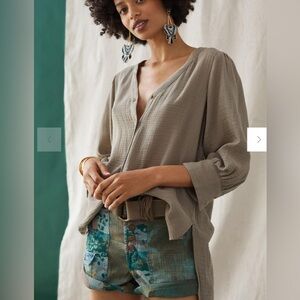 Pilcro Women’s Patchwork Button Fly Cuffed Shorts “The Wanderer” Size 29